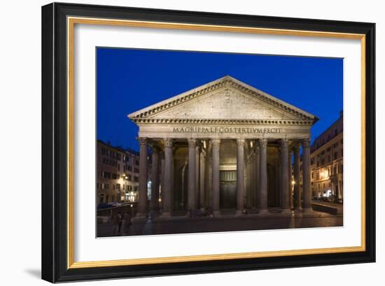 The Pantheon at Dusk, Rome, Italy-David Clapp-Framed Photographic Print