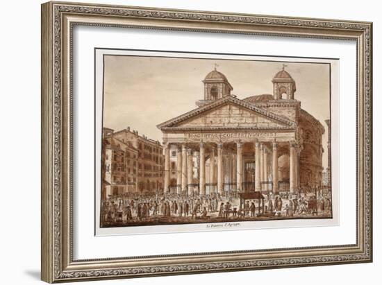 The Pantheon of Agrippa, 1833-Agostino Tofanelli-Framed Giclee Print