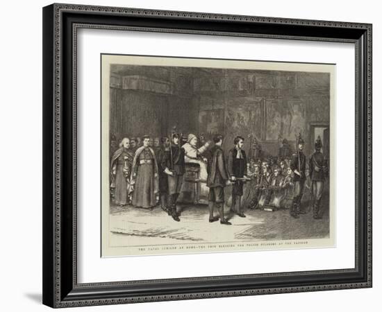 The Papal Jubilee at Rome, the Pope Blessing the Polish Pilgrims at the Vatican-George Goodwin Kilburne-Framed Giclee Print