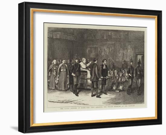 The Papal Jubilee at Rome, the Pope Blessing the Polish Pilgrims at the Vatican-George Goodwin Kilburne-Framed Giclee Print