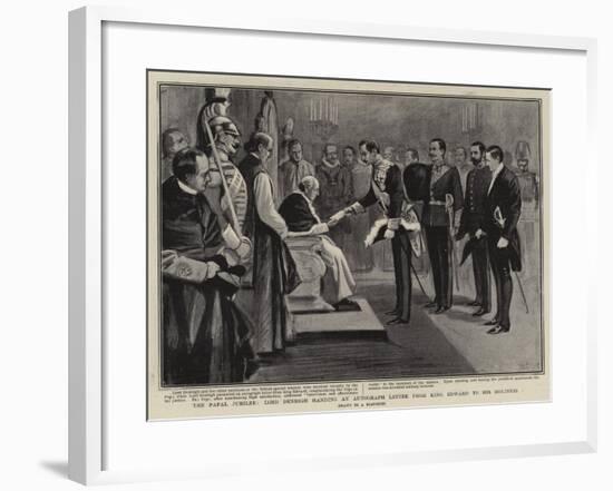 The Papal Jubilee, Lord Denbigh Handing an Autograph Letter from King Edward to His Holiness-null-Framed Giclee Print