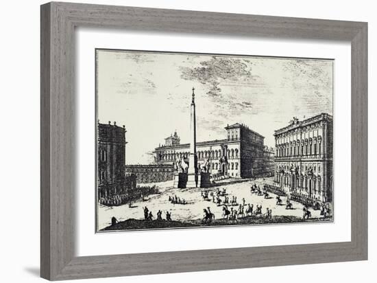 The Papal Palace on Quirinale Hill-Giuseppe Vasi-Framed Giclee Print