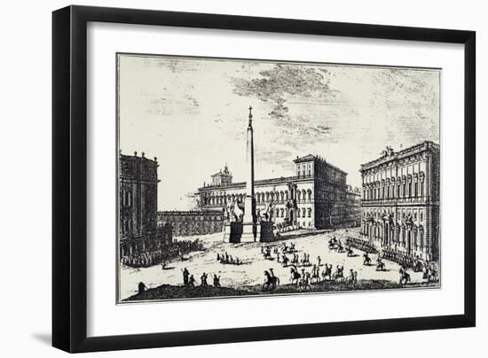 The Papal Palace on Quirinale Hill-Giuseppe Vasi-Framed Giclee Print