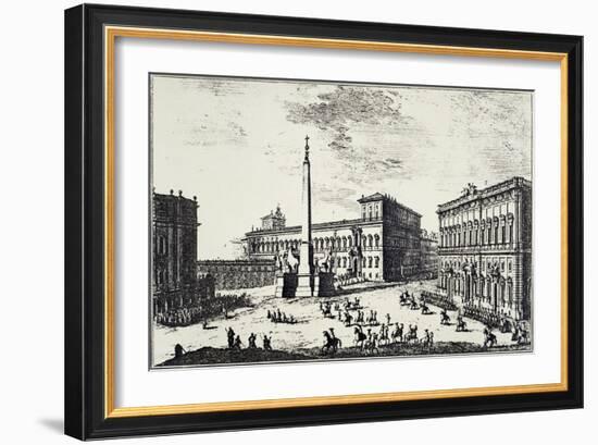 The Papal Palace on Quirinale Hill-Giuseppe Vasi-Framed Giclee Print