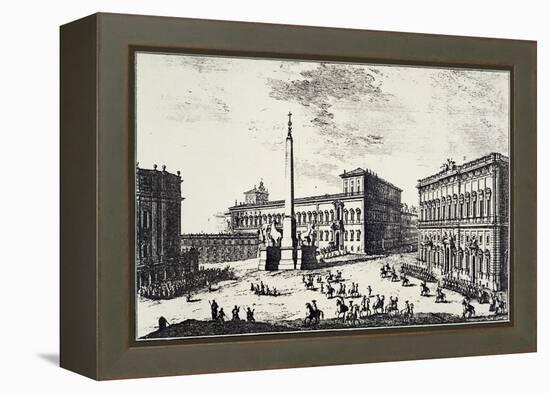 The Papal Palace on Quirinale Hill-Giuseppe Vasi-Framed Premier Image Canvas