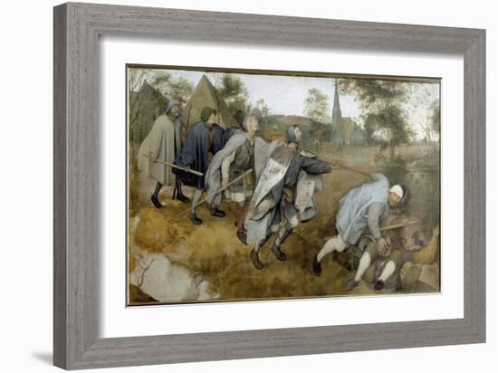 The Parable of the Blind - Painting, 1568-Pieter the Elder Bruegel-Framed Giclee Print