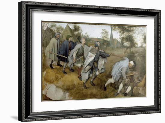 The Parable of the Blind - Painting, 1568-Pieter the Elder Bruegel-Framed Giclee Print