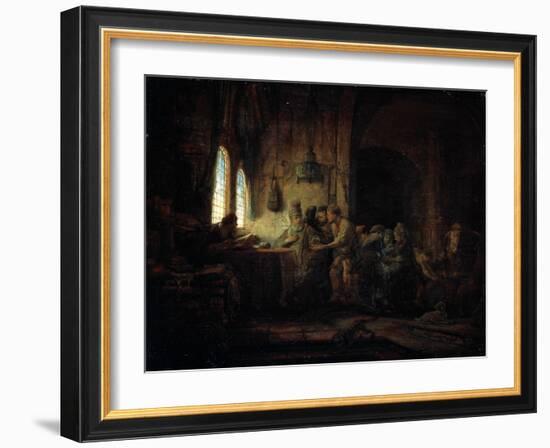 The Parable of the Labourers in the Vineyard, 1637-Rembrandt van Rijn-Framed Giclee Print