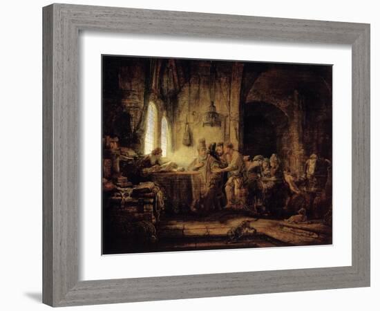 The Parable of the Labourers in the Vineyard, 1637-Rembrandt van Rijn-Framed Giclee Print