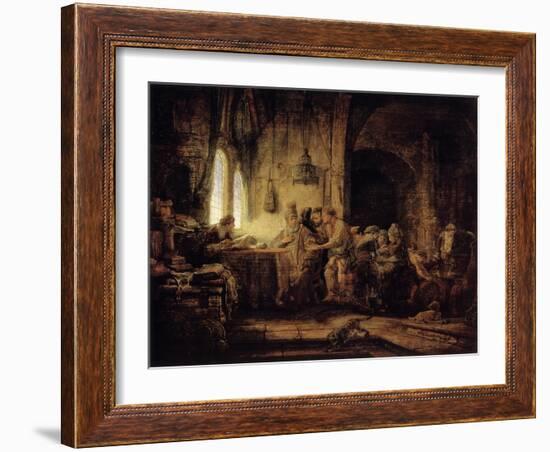 The Parable of the Labourers in the Vineyard, 1637-Rembrandt van Rijn-Framed Giclee Print