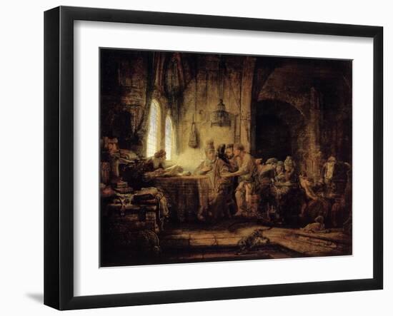 The Parable of the Labourers in the Vineyard, 1637-Rembrandt van Rijn-Framed Giclee Print