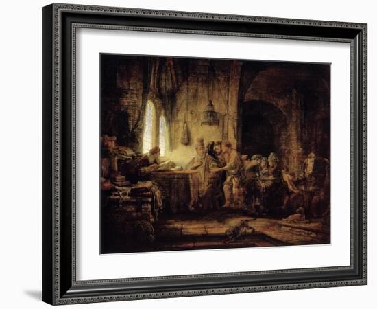 The Parable of the Labourers in the Vineyard, 1637-Rembrandt van Rijn-Framed Giclee Print