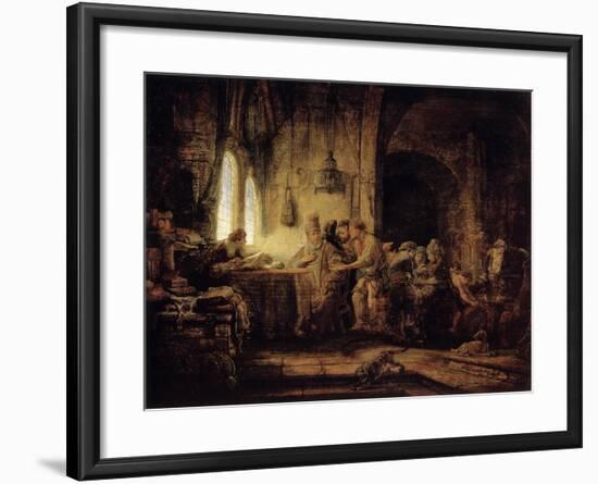 The Parable of the Labourers in the Vineyard, 1637-Rembrandt van Rijn-Framed Giclee Print