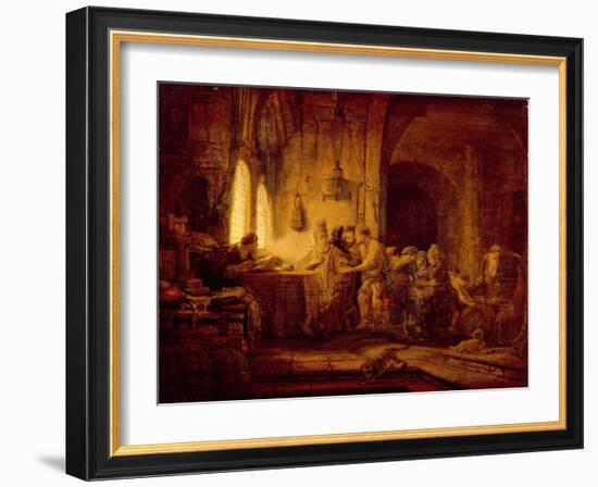 The Parable of the Labourers in the Vineyard-Rembrandt van Rijn-Framed Giclee Print