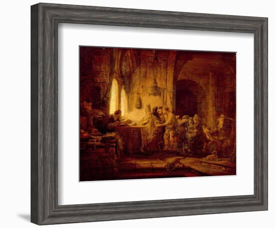 The Parable of the Labourers in the Vineyard-Rembrandt van Rijn-Framed Giclee Print