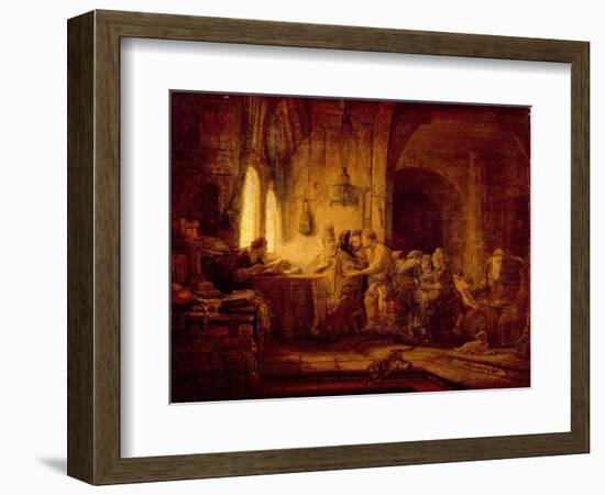 The Parable of the Labourers in the Vineyard-Rembrandt van Rijn-Framed Giclee Print