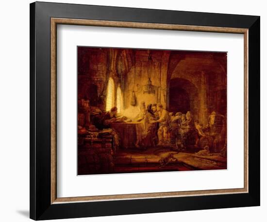 The Parable of the Labourers in the Vineyard-Rembrandt van Rijn-Framed Giclee Print