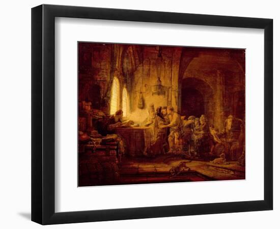 The Parable of the Labourers in the Vineyard-Rembrandt van Rijn-Framed Giclee Print