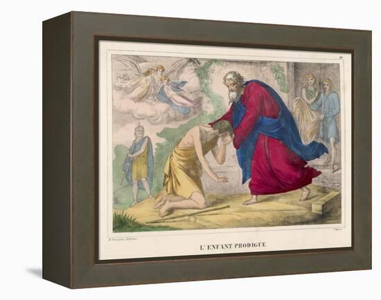 The Parable of "The Prodigal Son" Welcomed Home by His Father-null-Framed Stretched Canvas