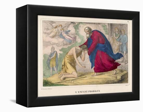 The Parable of "The Prodigal Son" Welcomed Home by His Father-null-Framed Stretched Canvas