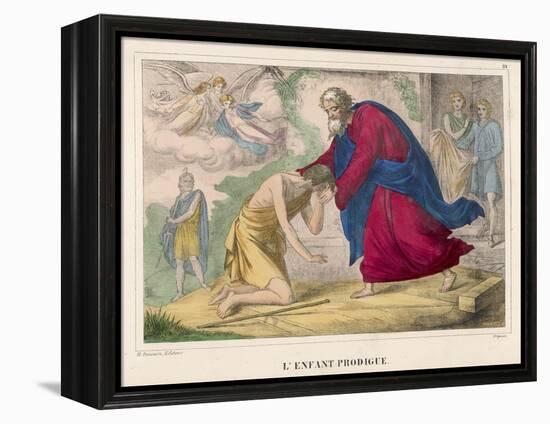 The Parable of "The Prodigal Son" Welcomed Home by His Father-null-Framed Stretched Canvas