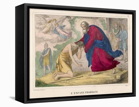 The Parable of "The Prodigal Son" Welcomed Home by His Father-null-Framed Stretched Canvas