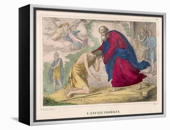 The Parable of "The Prodigal Son" Welcomed Home by His Father-null-Framed Stretched Canvas