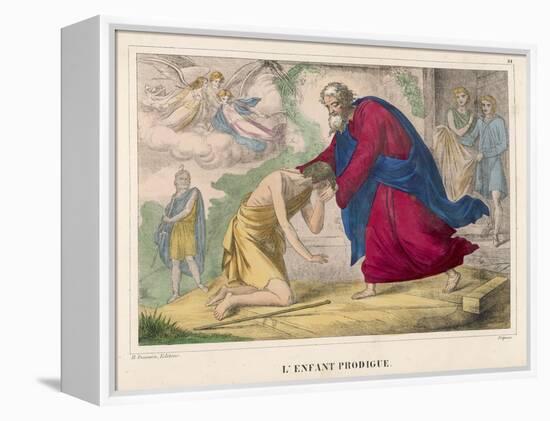 The Parable of "The Prodigal Son" Welcomed Home by His Father-null-Framed Stretched Canvas