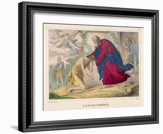 The Parable of "The Prodigal Son" Welcomed Home by His Father-null-Framed Art Print