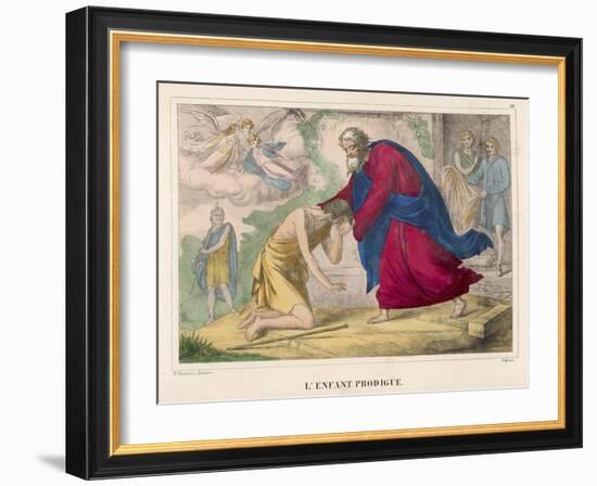 The Parable of "The Prodigal Son" Welcomed Home by His Father-null-Framed Art Print