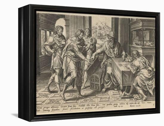 The Parable of the Talents-Lucas van Doetechum-Framed Premier Image Canvas