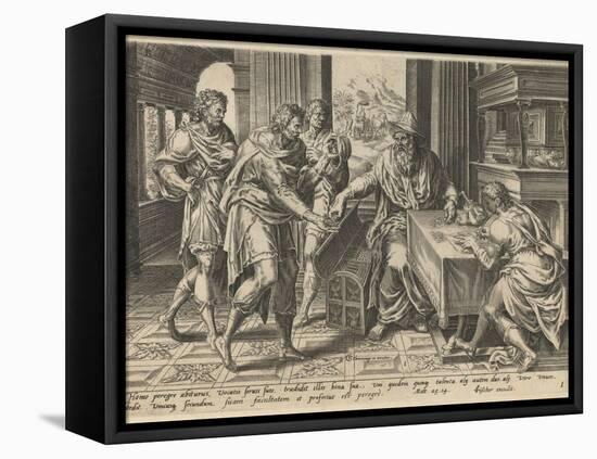 The Parable of the Talents-Lucas van Doetechum-Framed Premier Image Canvas