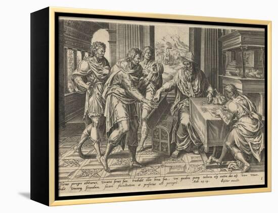 The Parable of the Talents-Lucas van Doetechum-Framed Premier Image Canvas