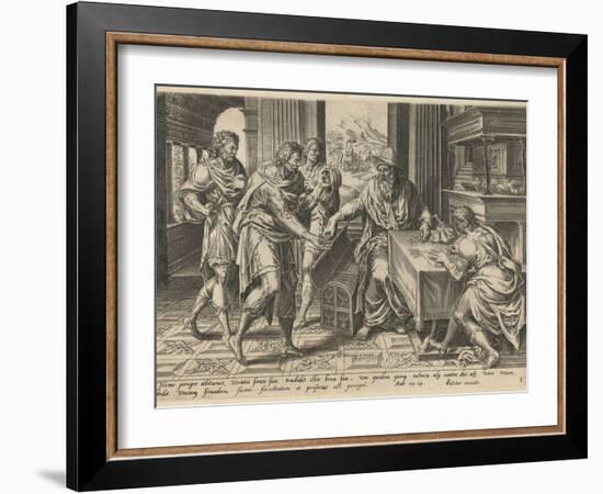 The Parable of the Talents-Lucas van Doetechum-Framed Giclee Print