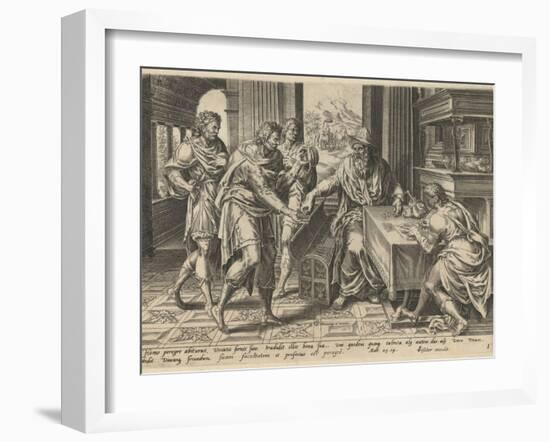 The Parable of the Talents-Lucas van Doetechum-Framed Giclee Print