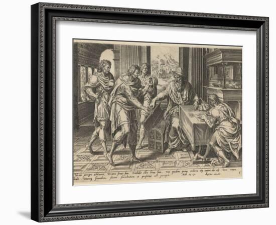 The Parable of the Talents-Lucas van Doetechum-Framed Giclee Print