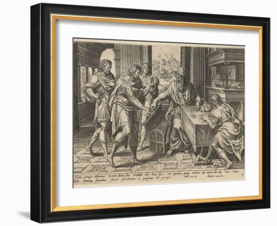 The Parable of the Talents-Lucas van Doetechum-Framed Giclee Print
