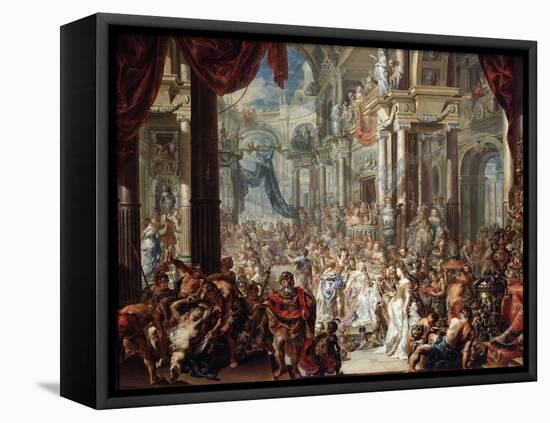 The Parable of the Wedding Feast, 1737-Johann Georg Platzer-Framed Premier Image Canvas