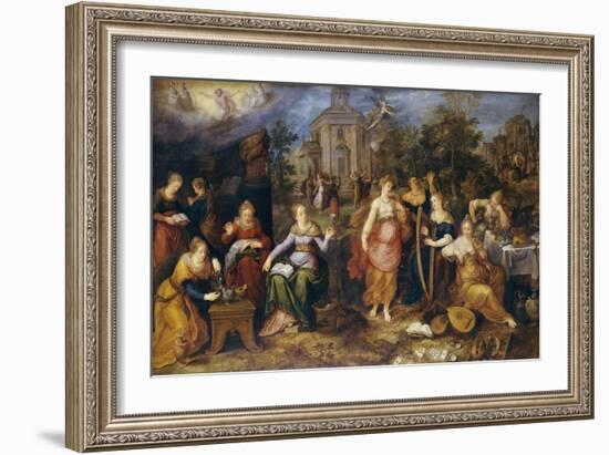 The Parable of the Wise and Foolish Virgins, 1616-Frans Francken the Younger-Framed Giclee Print