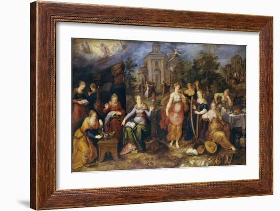 The Parable of the Wise and Foolish Virgins, 1616-Frans Francken the Younger-Framed Giclee Print