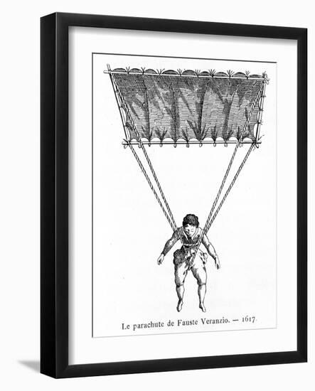 The Parachute of Fauste Veranzio, 1617-Gaston Tissandier-Framed Giclee Print