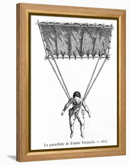 The Parachute of Fauste Veranzio, 1617-Gaston Tissandier-Framed Premier Image Canvas