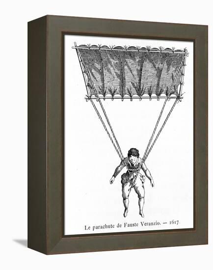 The Parachute of Fauste Veranzio, 1617-Gaston Tissandier-Framed Premier Image Canvas