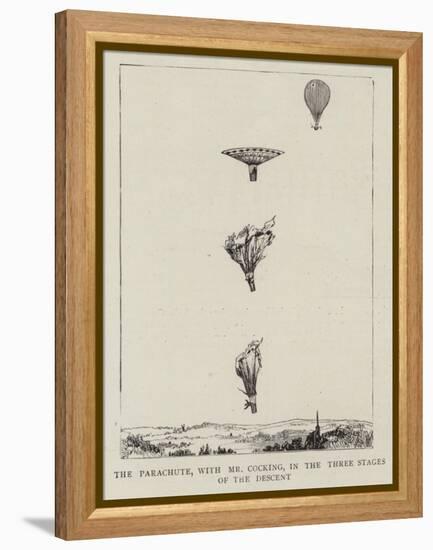 The Parachute, with Mr Cocking, in the Three Stages of the Descent-null-Framed Premier Image Canvas