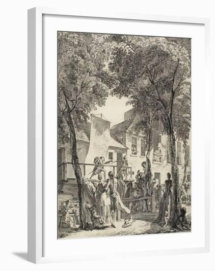 The Parade on the Boulevard, 1760-Antoine-Jean Duclos-Framed Giclee Print