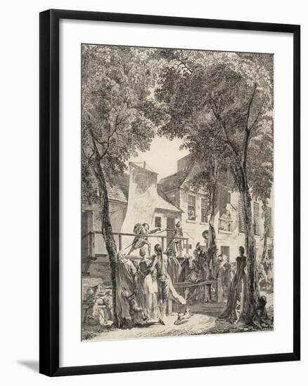 The Parade on the Boulevard, 1760-Antoine-Jean Duclos-Framed Giclee Print