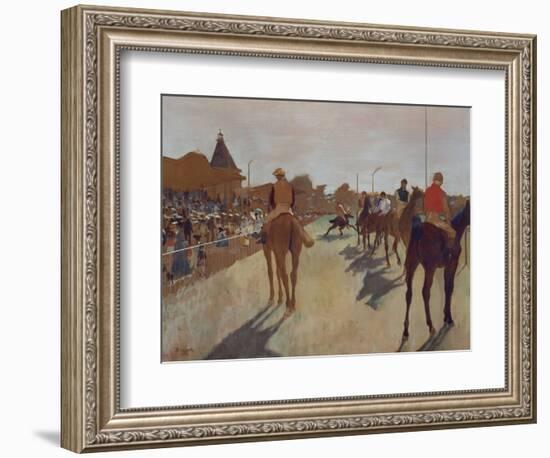 The Parade, or Race Horses in Front of the Stands, about 1866/68-Edgar Degas-Framed Giclee Print