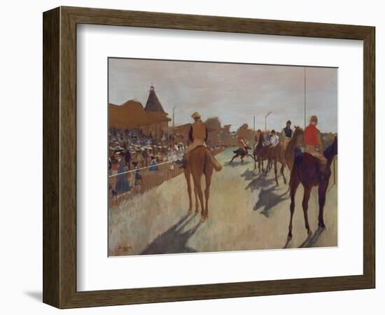 The Parade, or Race Horses in Front of the Stands, about 1866/68-Edgar Degas-Framed Giclee Print