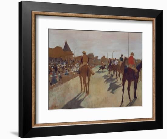 The Parade, or Race Horses in Front of the Stands, about 1866/68-Edgar Degas-Framed Giclee Print