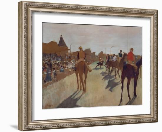 The Parade, or Race Horses in Front of the Stands, about 1866/68-Edgar Degas-Framed Giclee Print